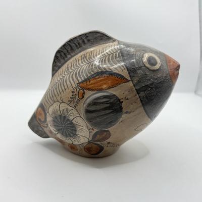 LOT 102: Folk Art Pottery Pieces - one signed