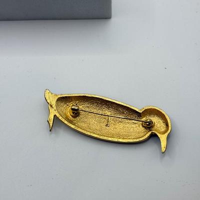 LOT 184: Trifari Penguin Pin & Collection of Earrings