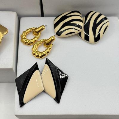 LOT 184: Trifari Penguin Pin & Collection of Earrings