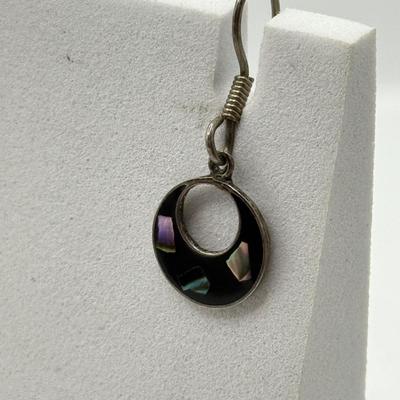 LOT 189: Sterling and Enamel Earrings w/ Sterling Ring (weight of sterling pcs only - 16.37g)