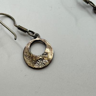 LOT 189: Sterling and Enamel Earrings w/ Sterling Ring (weight of sterling pcs only - 16.37g)