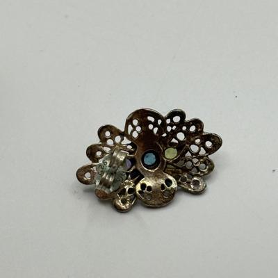 LOT 189: Sterling and Enamel Earrings w/ Sterling Ring (weight of sterling pcs only - 16.37g)