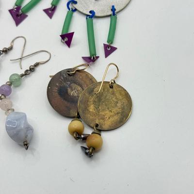 LOT 201: Hand Made & Stone Earring Collection