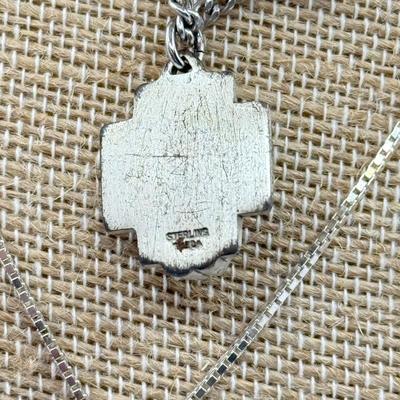 LOT 204: Rosary Beads & Sterling Silver Religious Jewelry (28.9g)