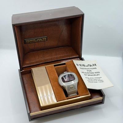 LOT 205: Vintage Pulsar P3 Time Computer Watch in Original Case