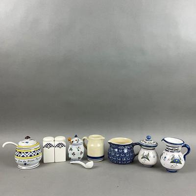 K405 Lot of French & Italian Mixed Pottery Condiments