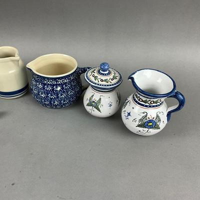 K405 Lot of French & Italian Mixed Pottery Condiments
