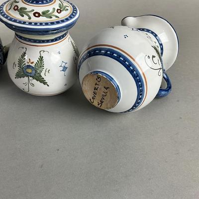 K405 Lot of French & Italian Mixed Pottery Condiments