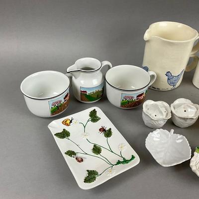 K406 Large Lot of French , Italian, Portugal Pottery Condiment Jars