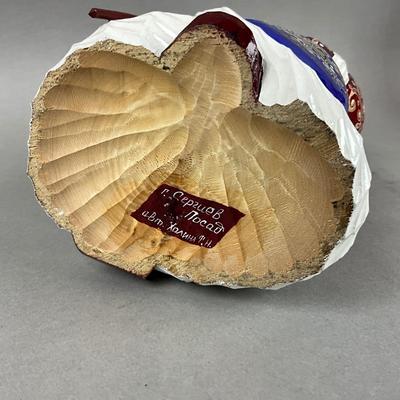 Z410 Large Handpainted Russian Carved Wooden Santa