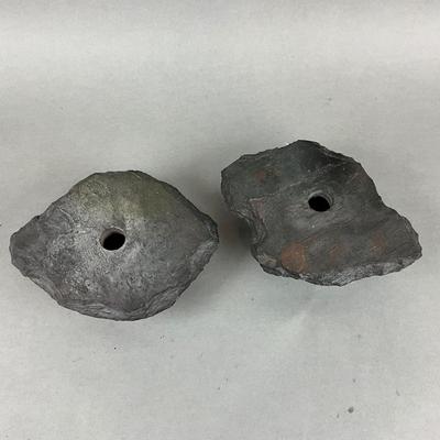 A416 Pair of Stone Top Ikebana Arrangement