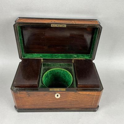 A417 Antique George III Rosewood Tea Caddy Box