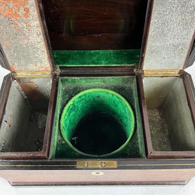 A417 Antique George III Rosewood Tea Caddy Box