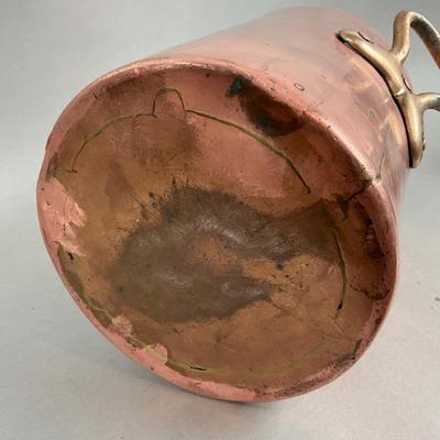 K418 Antique French Copper Stock Pot