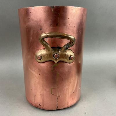 K418 Antique French Copper Stock Pot