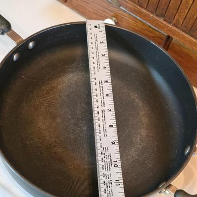 Vintage Dominion Electric waffle iron and a Circulon electric skillet