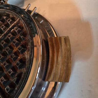 Vintage Dominion Electric waffle iron and a Circulon electric skillet