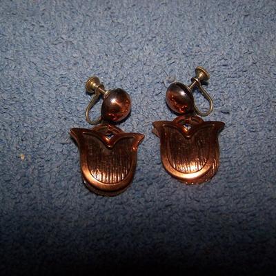 LOT 55 WONDERFUL VINTAGE MCM COPPER JEWELRY