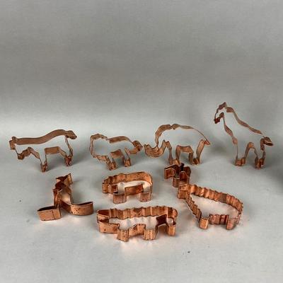 K424 Lot of Copper Cookie Molds Noah's Ark Collection by Martha Stewart