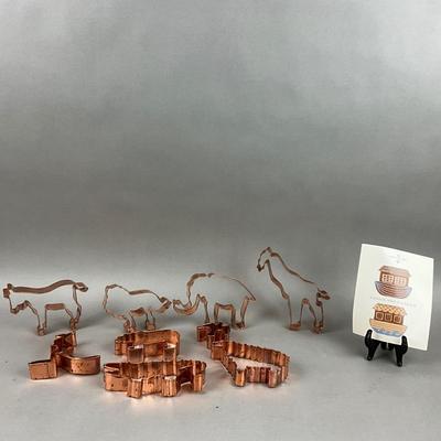 K424 Lot of Copper Cookie Molds Noah's Ark Collection by Martha Stewart