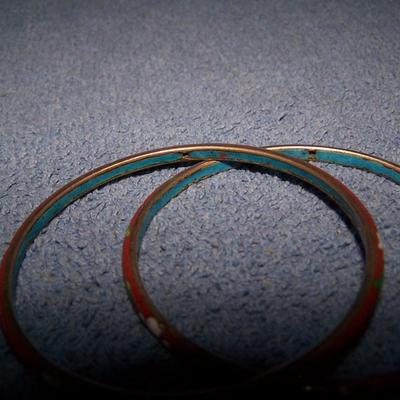 LOT 58 WONDERFUL VINTAGE 6 BANGLE BRACELETS 1 CUFF