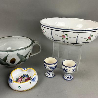 K425 Mixed Pottery Bowl annd Decor Lot