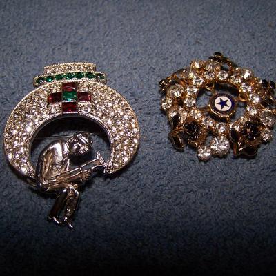 LOT 59 INTERESTING VINTAGE FRATERNAL PINS