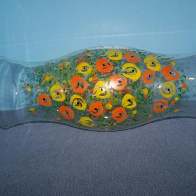 LOT 68 FAB MCM VINTAGE ART GLASS 1-SIDE WAYS VASE