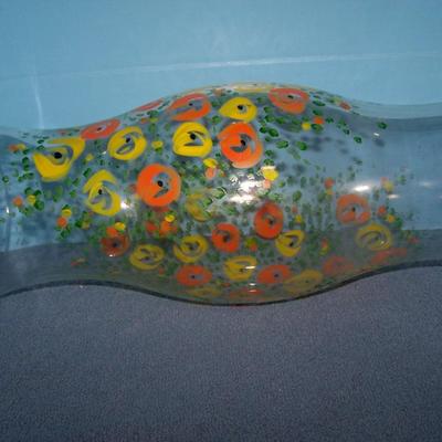 LOT 68 FAB MCM VINTAGE ART GLASS 1-SIDE WAYS VASE