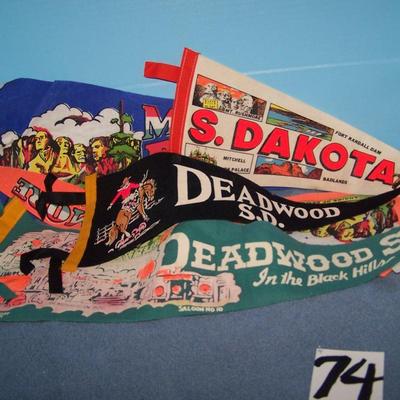 LOT 74 GREAT VINTAGE PENNANTS-SOUTH DAKOTA
