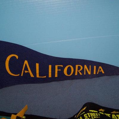 LOT 78 GREAT VINTAGE PENNANTS--CALIFORNIA HOLLYWOOD