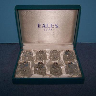 LOT 80 LOVELY VINTAGE EALES CRYSTAL SALT/PEPPER SHAKERS in BOX