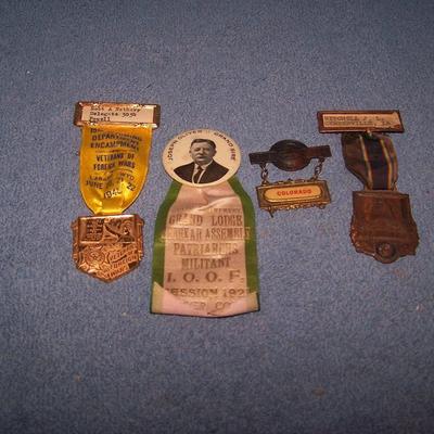 LOT 82 WONDERFUL OLD PINS/RIBBONS--VETERANS/FRATERNAL ++