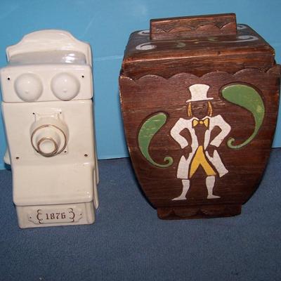 LOT 88 GREAT VINTAGE MCM BRAYTON LAGUNA & TELEPHONE COOKIE/SNACK JARS