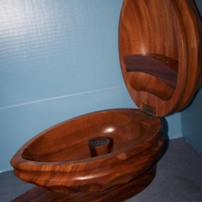LOT 93 AMAZING VINTAGE MCM GIANT WALNUT NUT BOWL & MALLET