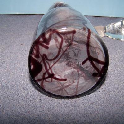 LOT 94 GORGEOUS VINTAGE MCM ART GLASS VASE & DECANTER