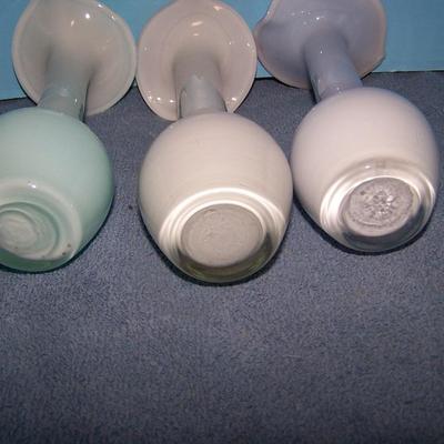 LOT 96 LOVELY COLLECTABLE JACK IN THE PULPIT ART GLASS VASES