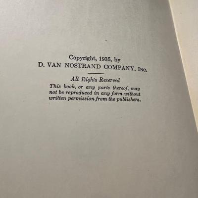 Sale Photo Thumbnail #8: Vintage 1935 hardcover Text Book of Algebra by Cowles & Thompson, published by D. Van Nostrand Company, Inc. A classic early 20th-century academic mathematics text featuring traditional algebra instruction, problem sets, and diagrams of the era.

Bound in