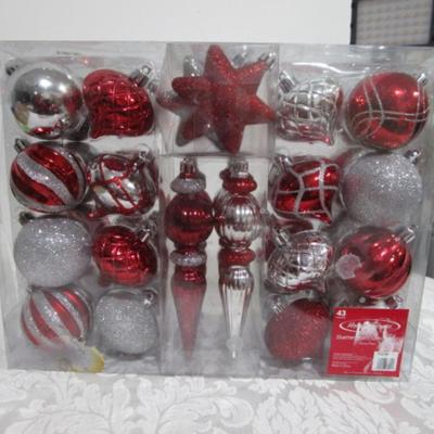 New pkg 43 shatterproof Christmas ornaments