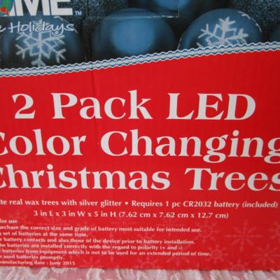 New in box 2 pk LED Color Changing Christmas Trees
