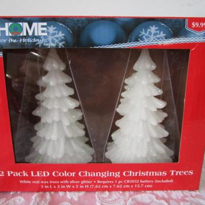 New in box 2 pk LED Color Changing Christmas Trees