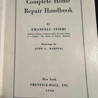 Sale Photo Thumbnail #23: Original 1950 hardcover edition of Complete Home Repair Handbook by Emanuele Stieri, published by Prentice-Hall. Illustrated throughout with drawings by John G. Marinac. This thick, practical volume covers nearly all aspects of mid-century home maintenanc