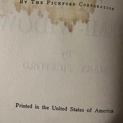 Sale Photo Thumbnail #25: Original 1935 edition of The Demi-Widow by Mary Pickford, published by The Pickford Corporation. Mary Pickford—“America’s Sweetheart”—was one of the most important figures in early Hollywood: actress, producer, and co-founder of United Artists.
