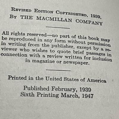 Sale Photo Thumbnail #34: Vintage 1947 sixth printing of the Revised Edition of A Course in General Mathematics by Clinton Harvey Currier, Emery Ernest Watson, and James Sutherland Frame. Originally published in 1939, this Macmillan textbook was widely used in mid-20th-century hig