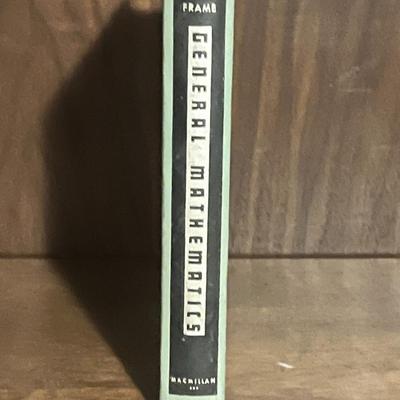 Sale Photo Thumbnail #32: Vintage 1947 sixth printing of the Revised Edition of A Course in General Mathematics by Clinton Harvey Currier, Emery Ernest Watson, and James Sutherland Frame. Originally published in 1939, this Macmillan textbook was widely used in mid-20th-century hig