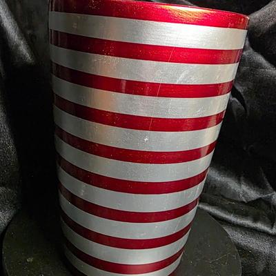 Vintage ProFlowers Candy-Cane Striped Christmas Vase – Pure Holiday Magic in Ceramic
