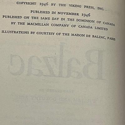 Sale Photo Thumbnail #37: Original 1946 U.S. first edition of Balzac by the renowned Austrian writer Stefan Zweig, published by Viking Press. Zweig, one of the most popular European authors of the early 20th century, was known for his psychological insight and masterful biographic