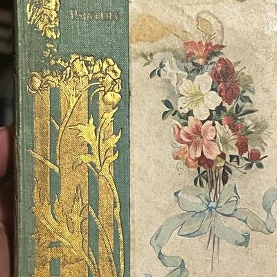 Sale Photo Thumbnail #43: A beautifully produced decorative gift edition of Modern Painters – Selections by influential Victorian art critic John Ruskin. Published by H.M. Caldwell Co., known for ornate turn-of-the-century bindings.

Features include:

Green cloth spine with ela