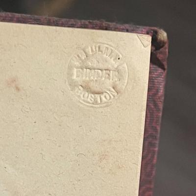 Sale Photo Thumbnail #50: Beautiful mid-19th century Victorian gift annual published by James M. Usher in 1848. Features an ornate embossed cloth binding with gilt floral basket design on the front cover and decorative Victorian border work. Includes the original binder’s emboss