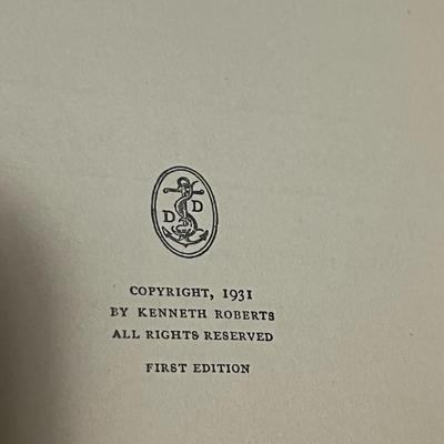 Sale Photo Thumbnail #63: Original 1931 First Edition of The Lively Lady by Kenneth Roberts, published by Doubleday, Doran. Includes original dust jacket featuring vibrant period artwork. Jacket shows edge wear, creasing, and small tears; book interior is clean with illustrated ma